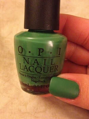 Green with a matte top coat
