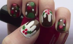 Christmas Pudding Nails
