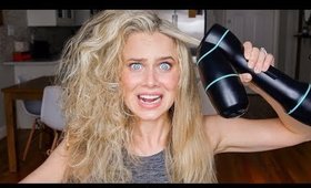 I TRIED STRAIGHTENING MY HAIR WITH A VACUUM ?!? 😱 REVERSE HAIR DRYER!