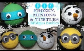 DIY Frozen, Minions and Turtles Christmas Baubles!