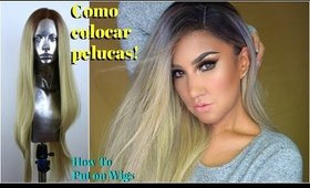 Como colocar PELUCAS ( trucos y tips) / How put on wigs | auroramakeup