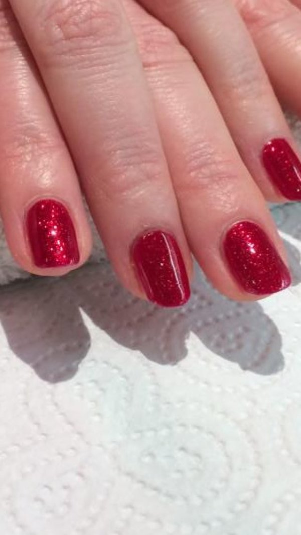 Gel manicure using Red Carpet Manicure It's Not A Taupe & Wow