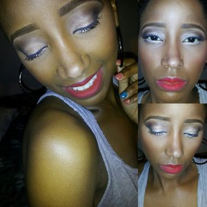 A very soft contour w/ Glam Eyes & bright Red Cherry Lips. Perfect for Prom or any Glam night time event.