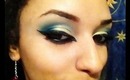Gold and Blue Eyeshadow Tutorial w/ Extreme Liner