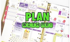 Plan with me #12: Erin Condren Life Planner Weekly Spread September 2015 / Erin Condren Vertical