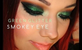 DAY 2: Glittery Green Holiday Eyes