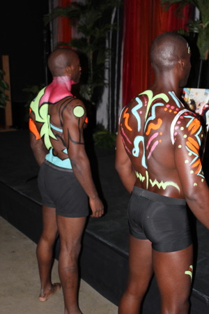 Body painting for an event