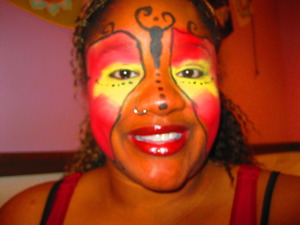 This is my first face painting experience. 