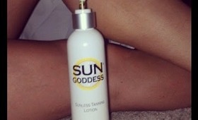 Super dark, natural looking sunless tan - SunGoddess Self Tanner - demo & pros/cons