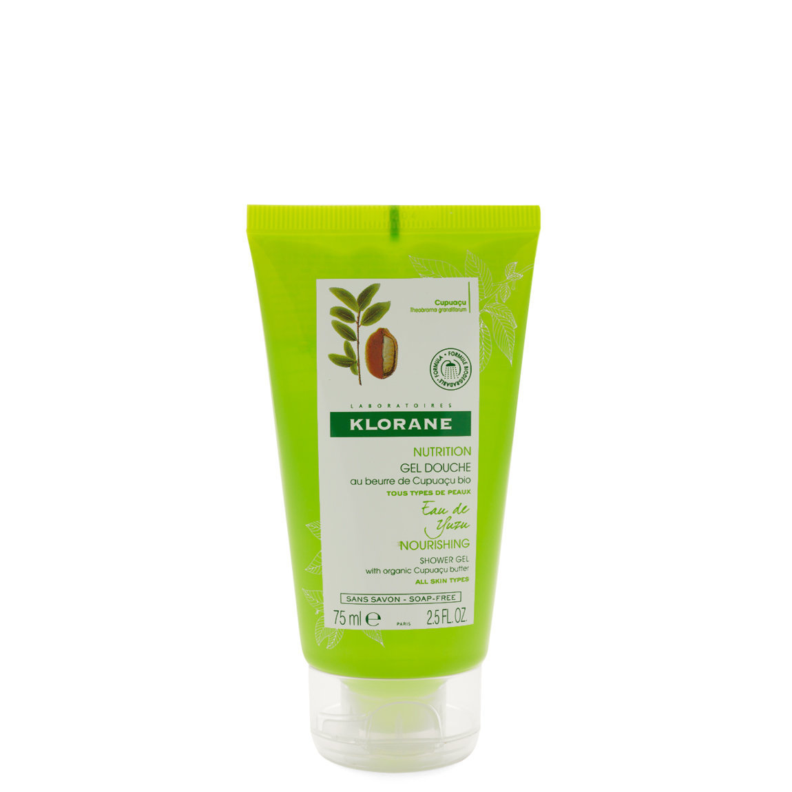 Klorane Yuzu Infusion Shower Gel with Cupuaçu Butter 2.5 fl oz alternative view 1 - product swatch.