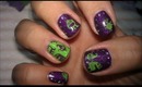 Purple People Eater - Stamped nail art tutorial