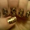 Metallic Leopard Print Nails