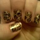 Metallic Leopard Print Nails