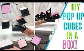 DIY Pop Up Cubes in a Box using Cutting Machine and Template, How to make pop up cubes in a box
