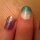 some nail experiments! Excuse the poor photo quality!