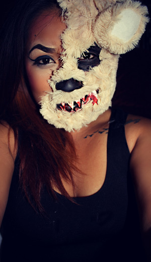 My take on the Killer Teddy Bear look. Tutorial for this look is here:

http://www.youtube.com/watch?v=Adi2IP9D3Ho&feature=plcp