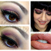 Purple and Brown with Double Winged Eyeliner