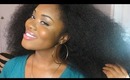 How To Do A SHINY NO HEAT Blow Out On Natural Hair (Type 3&4)