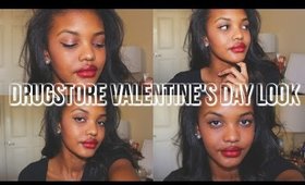 Quick, Affordable V-Day Makeup |  Full Face Drugstore Tutorial ♡