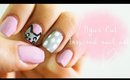 Nyan Cat Cute Polka Dots At Home Nail Art Tutorial (Pastel Lavender & Grey)