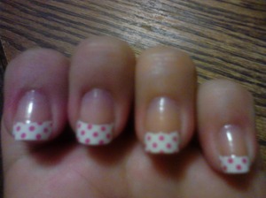 These are polka dot nails I got from walmart :) 