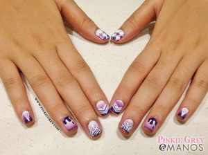 Fun purple digits!
For colors used, visit: http://pinkiegrey.com/post/40647164728/royal-purple-q-what-do-you-get-when-you-layer-a