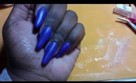 First sculpted nails