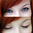 Red eye liner