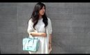 Outfit of the Day ft. Baginc Vanessa Medium Tote in Light Blue ♡