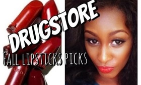 FALL LIPSTICKS FOR DARK SKIN (DRUGSTORE) | SHLINDA1