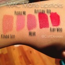 Some of my favorite MAC lipsticks. 