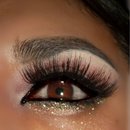 Glitter eye makeup