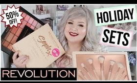 HUGE Revolution Makeup Holiday Set Haul | + 50% OFF SALE 2018