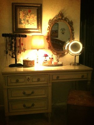 My new make-up area I just created:)