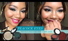 Peacock Eyes; Matte Turquoise & Iridescent Jade: ColourPop & MAC