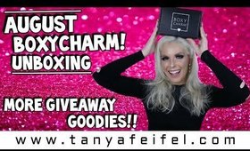 August Boxycharm! | Unboxing | More Giveaway Goodies!! | Tanya Feifel-Rhodes