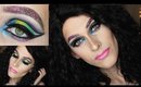 Color Splash Makeup Tutorial With Glitter Brows