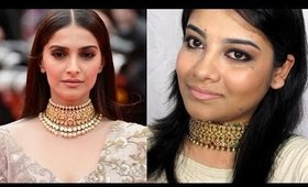 Sonam Kapoor Cannes Inspired Makeup Look | Makeup for Indian SKin tone