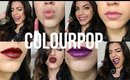 COLOURPOP COSMETICS // Lippie Stix Matte Finish Swatches and Review