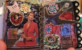 Collage w/me in my mini junk journal