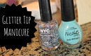 Glitter Tip Manicure