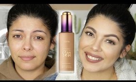 NEW TARTE RAIN FOREST OF THE SEA WATER FOUNDATION REVIEW FIRST IMPRESSION TUTORIAL