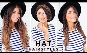 3 Cute Hat Hairstyles | Luxy Hair