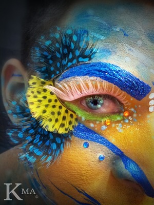 Diving deep into the sea,  this fresh extravagant look portraits the beauty of the ocean through the art of make up.  