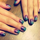 Ombre with glitter