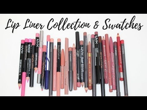 LIP Liner collection and LIP swatches - drugstore & high end. 