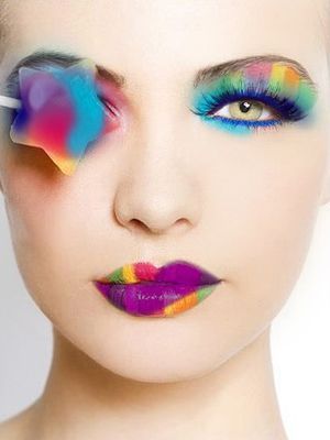 Amazing colorful look! This look would be great for parties, runaway shows, and photo shoots!