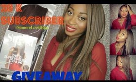 THE STYLIST SUPER NATURAL STRAIGHT WIG 20K Subscriber Giveaway | Samsbeauty