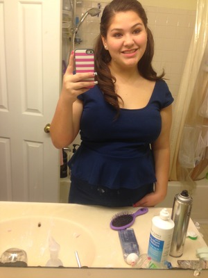 Homecoming last weekend.  Don't look at my bathroom background lol  