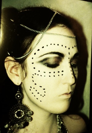 Look done for a dance performance. Tribal Fusion/Gothic Fusion Belly Dance